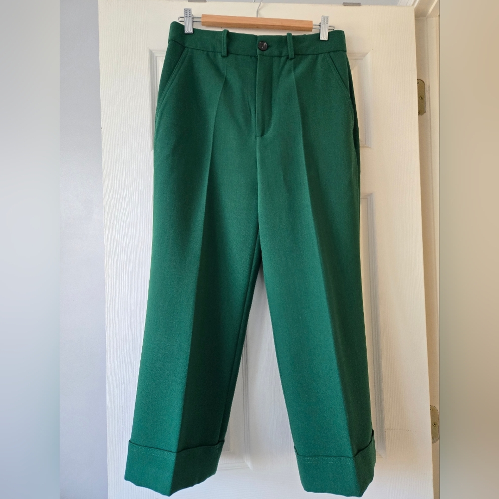 Zara Emerald Green Culotte Pants
